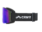 Masque de ski noir avec lentille violette et texte 'S3 SPEQ GmbH' sur le côté.