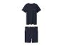 Pyjama Pierre Cardin bleu marine pour homme, composé d'un t-shirt et d'un short.