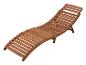 Chaise longue de jardin en bois d'acacia