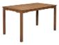 Une table en bois de forme droite et à surface lisse.