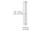 Image d'une barre ronde avec un diamètre de 2,8 cm et une hauteur de 70-115 cm.