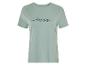 T-shirt vert clair à inscription "happy".