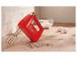 Mixeur plongeant rouge vintage 1973 avec accessoires.