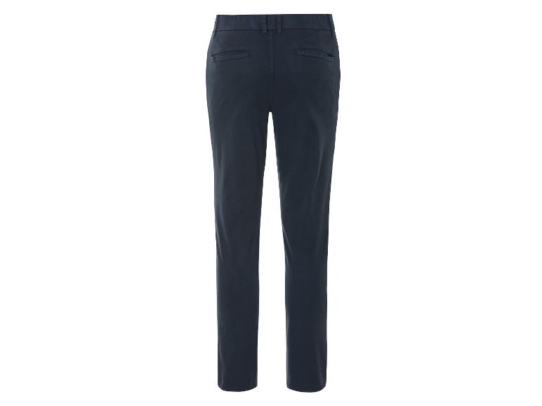 Pantalon chino bleu marine pour femme.