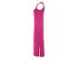 Robe longue rose sans manches, style estival.