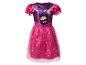 Robe de fille rose et violette avec motif de chien à chapeau et motifs d'Halloween.