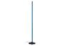 Lampadaire noir avec une bande lumineuse LED bleue verticale.