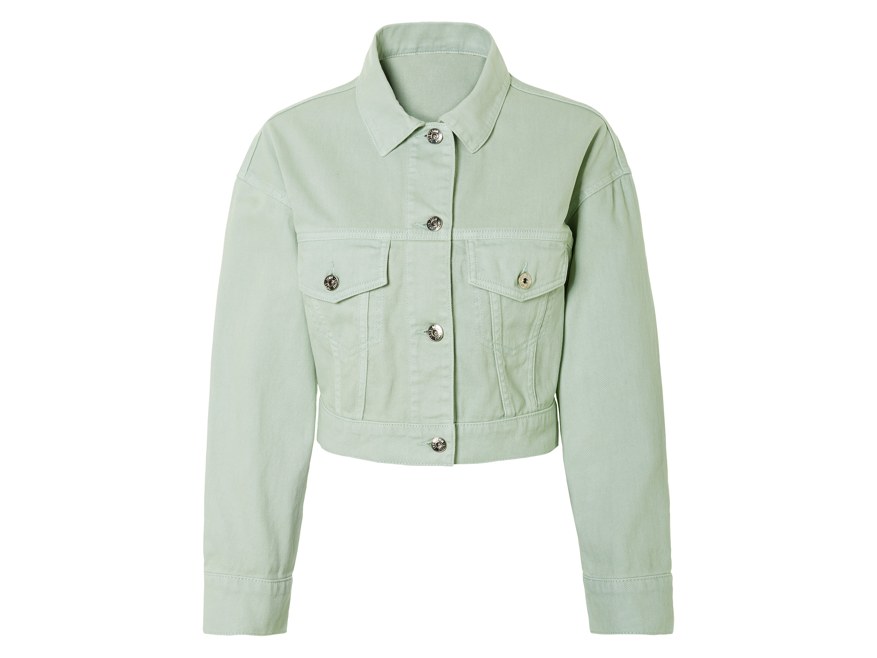 esmara® Veste en jean courte femme  (vert clair)