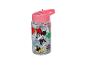 Bouteille d'eau Minnie Mouse avec couvercle rose et motif quadrillé