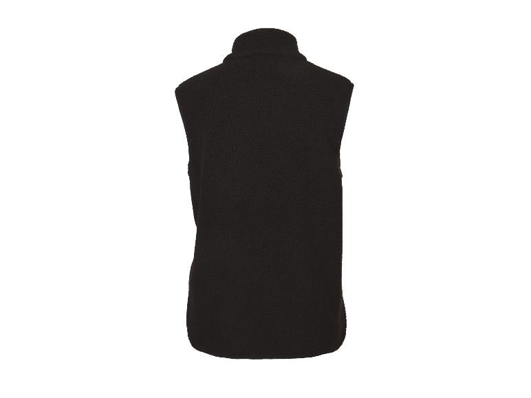 Gilet polaire noir sans manches, vue de dos