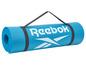Tapis de yoga Reebok bleu avec sangle.