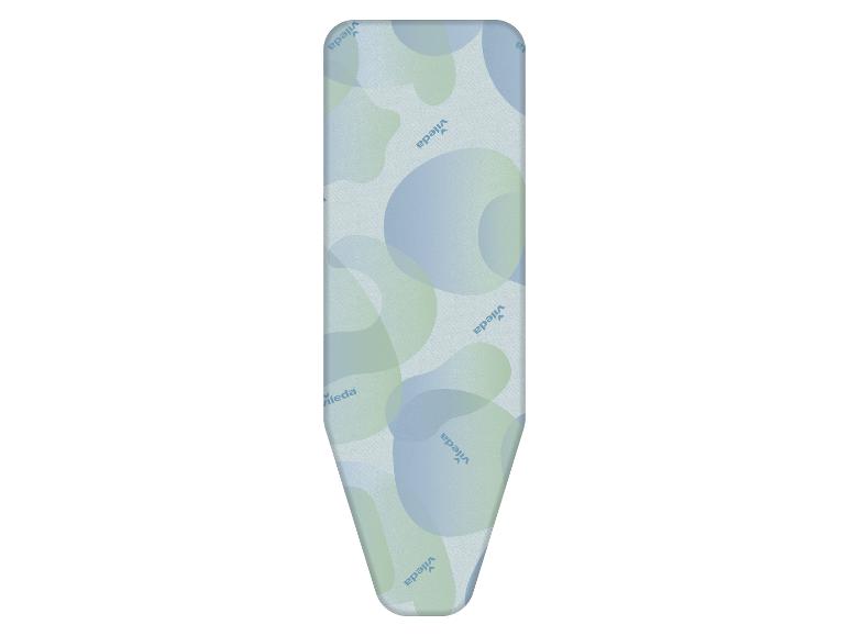 Housse de planche à repasser Vileda avec motif bulles bleues et vertes.