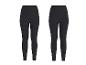 LUPILU® 100DEN lot de 2 leggings noirs avec intérieur polaire, vue avant et arrière.