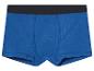 Boxers bleus marine avec ceinture noire.