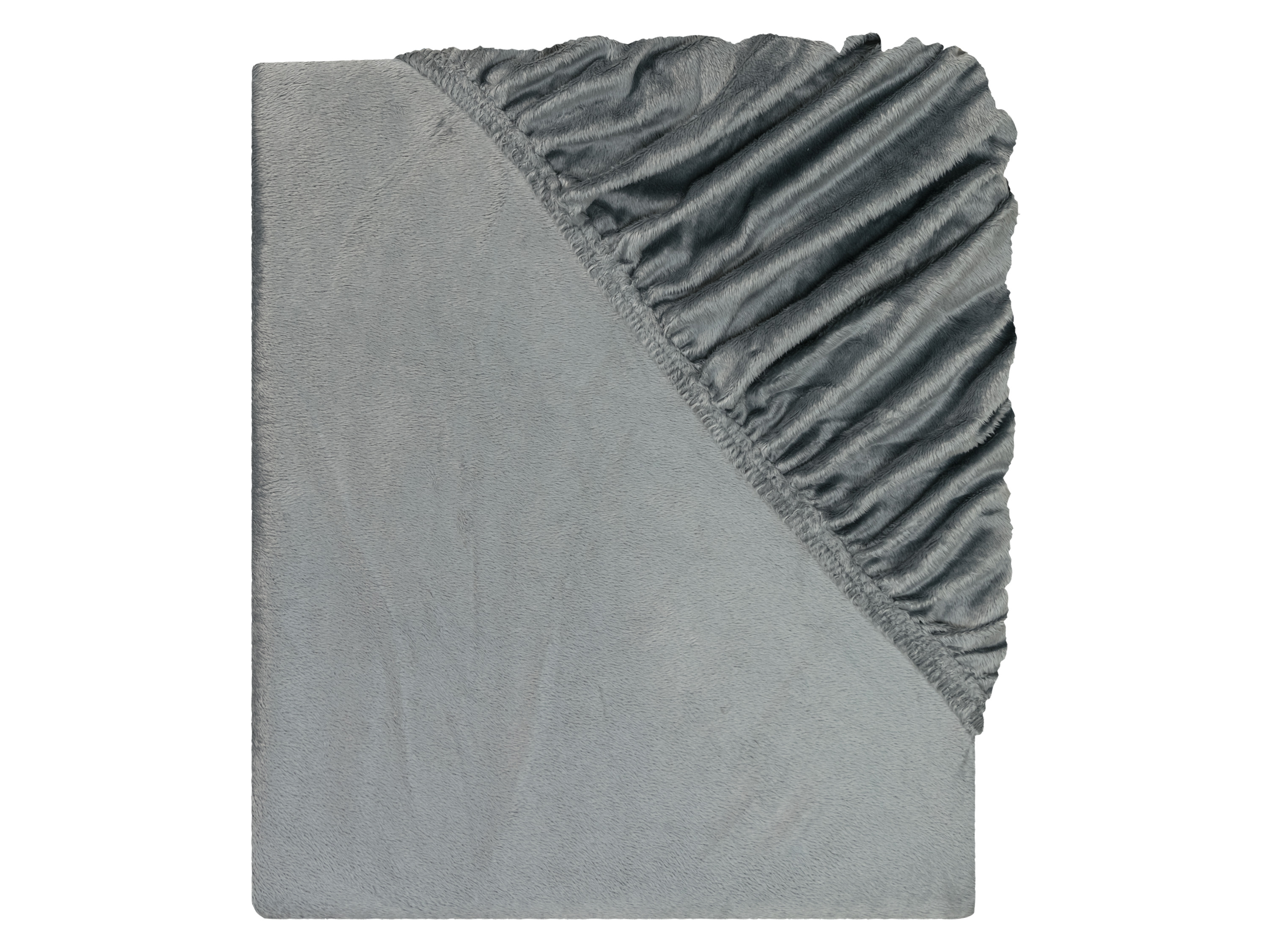 LIVARNO home Drap-housse en peluche, 140-160 x 200 cm (gris)