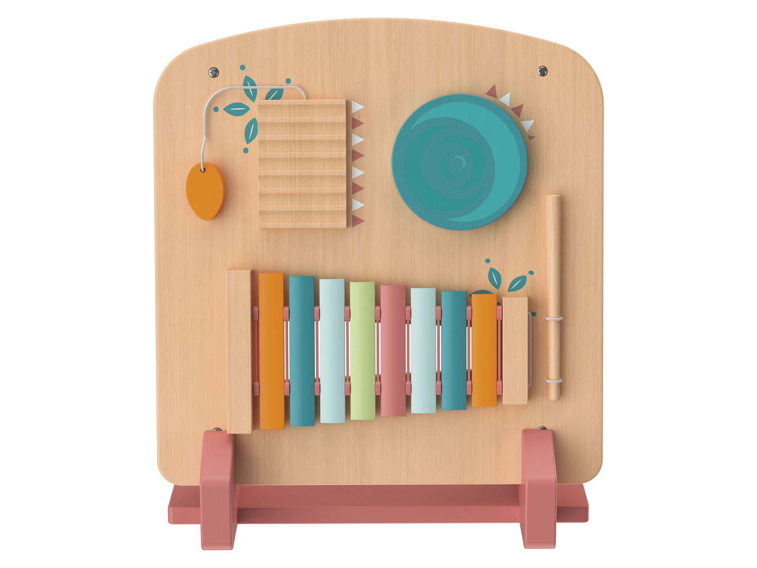 Playtive Jeu mural en bois véritable, 2 pièces (jeu de musique)