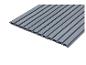 Lames de terrasse composites grises avec surfaces rainurées et chambres creuses