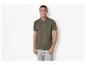 Polo vert olive et pantalon gris chiné : vêtements homme.