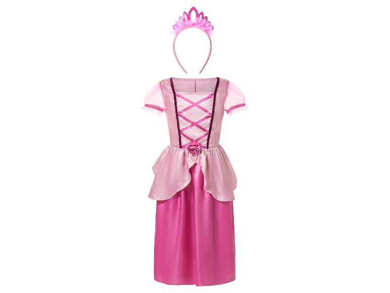 Robe de princesse rose avec diadème