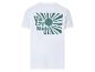 T-shirt blanc avec impression soleil et texte "Vacay Mode On".