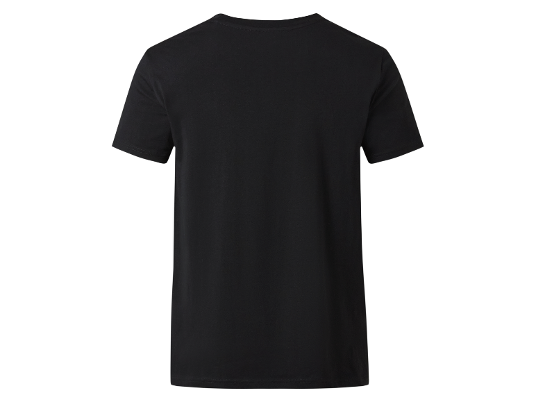 Un t-shirt noir, vue arrière.