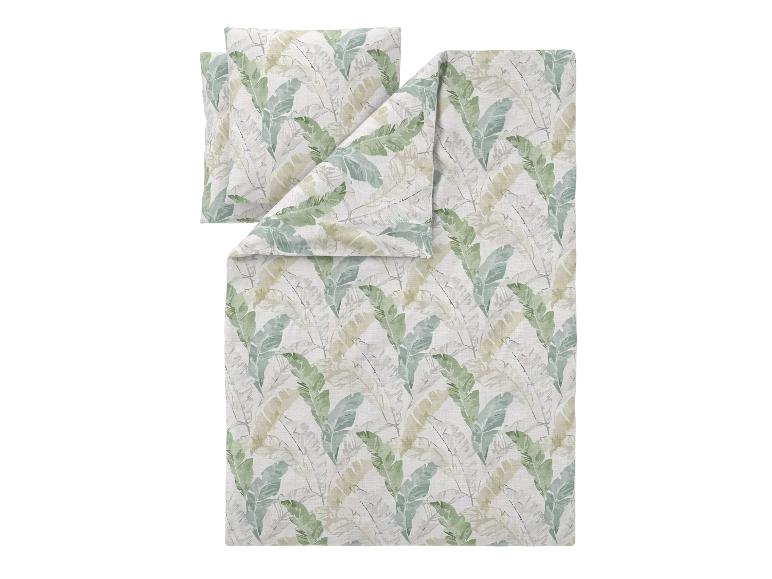 Parure de lit avec taies d'oreiller à motif feuilles de bananier