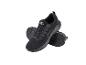 Chaussures de course noires pour hommes avec lacets et semelles texturées