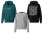 Trois hoodies Jette Sport en gris, noir avec imprimé blanc et turquoise