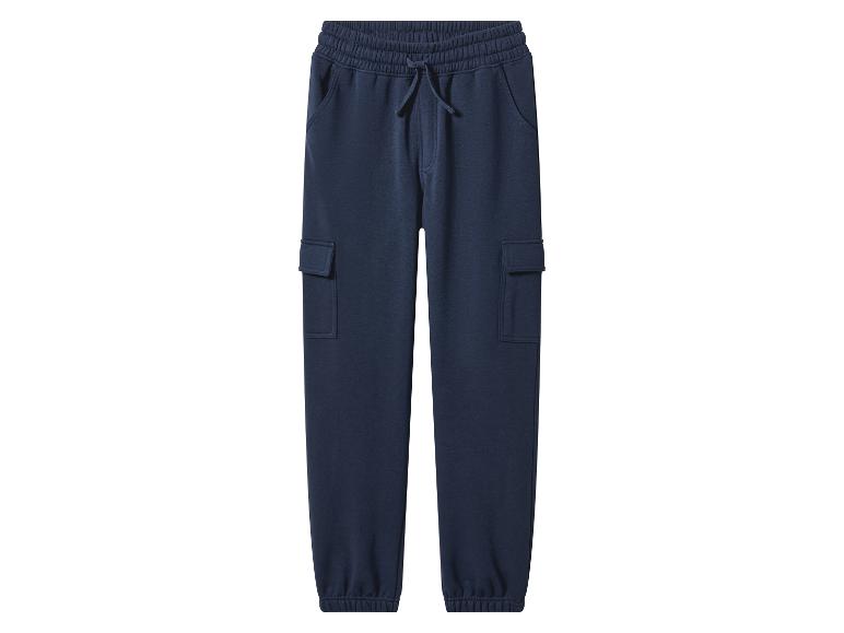 Pantalon de jogging bleu foncé avec poches et cordon de serrage à la taille