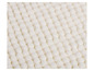 Tapis de bain blanc et doux avec une texture de pompons.
