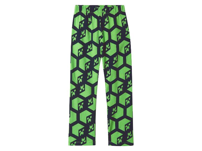 Pyjama pantalon enfant Minecraft, motif nid d'abeille.