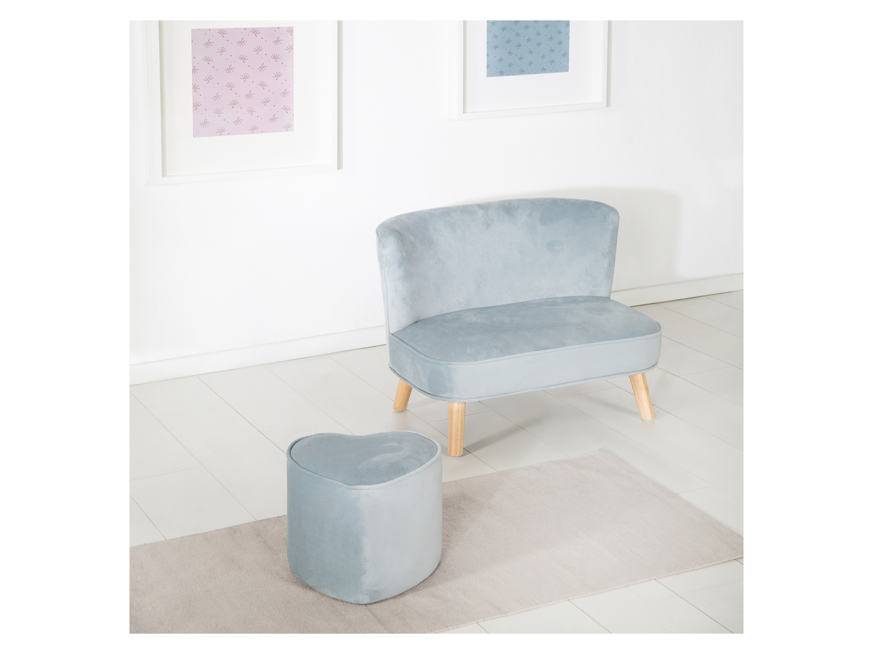 ROBA Tabouret pour enfant (coeur, ciel)