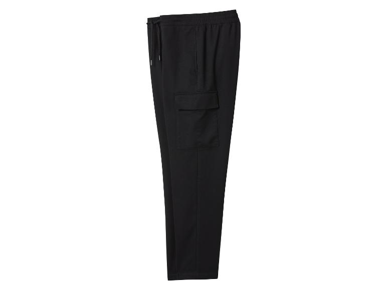 Pantalon cargo noir pour homme avec cordon de serrage