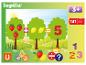 Jeu d'apprentissage des mathématiques de 131 pièces, incluant fruits, chiffres et symboles.