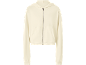 Sweat à capuche zippé crème pour femme