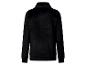 Sweat-shirt noir en velours avec col montant.