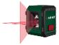 Niveau laser croix vert et noir émettant des lignes laser rouges horizontales et verticales
