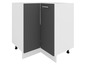 Armoire de cuisine blanche avec des portes grises