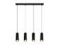 BRILONER Suspension LED noire à quatre lampes.