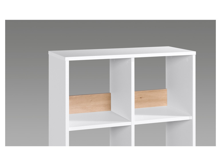 Aller en mode plein écran : Étagère Liverpool, 74 x 108 x 33 cm, blanc/imitation chêne - Image 5