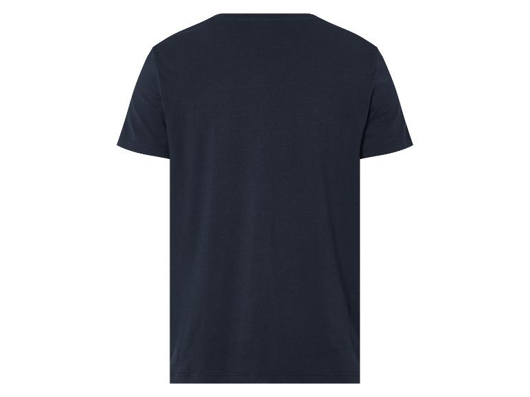 T-shirt bleu marine à manches courtes.