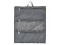 Organisateur de voyage gris avec trois compartiments zippés et un en maille