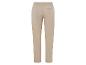 Pantalon beige décontracté à taille élastique.