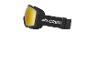 Masque de ski noir avec verres jaunes et logo Crivit sur la sangle.