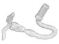Jouet serpent en plastique blanc avec une queue préhensile.