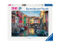 Un puzzle de 1000 pièces représentant un canal coloré avec des bateaux et des maisons.