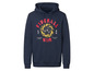 Un sweat à capuche bleu foncé avec le logo du Hellfire Club de Stranger Things