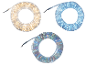 Trois rouleaux de guirlandes lumineuses LED : blanc chaud, blanc froid et multicolore.
