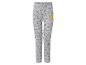 Pantalon de pyjama gris avec motif de balles et personnage de dessin animé jaune.