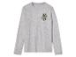 T-shirt gris à manches longues avec un imprimé NY.